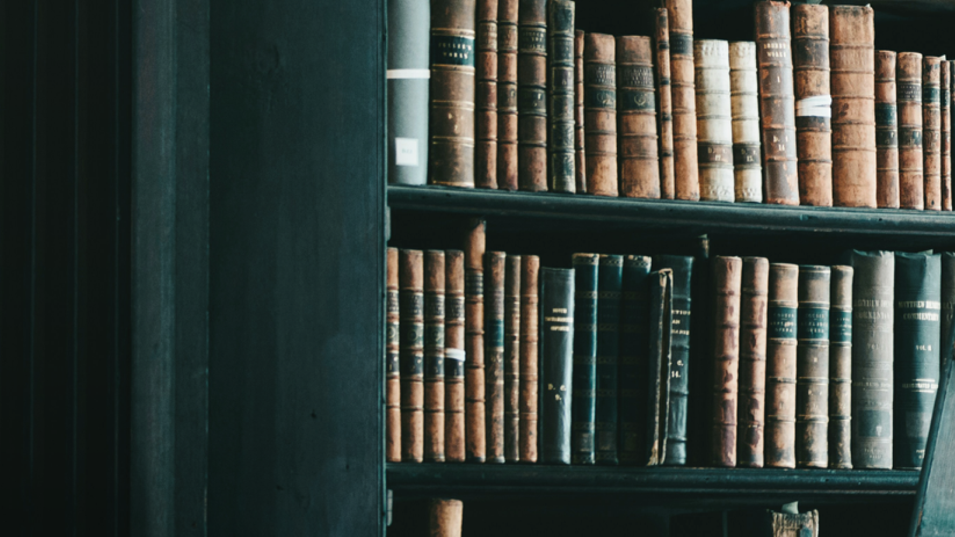 Legal reference books in a library